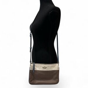 Kate Spade Two-Tone Crossbody Bag in Brown and Cream